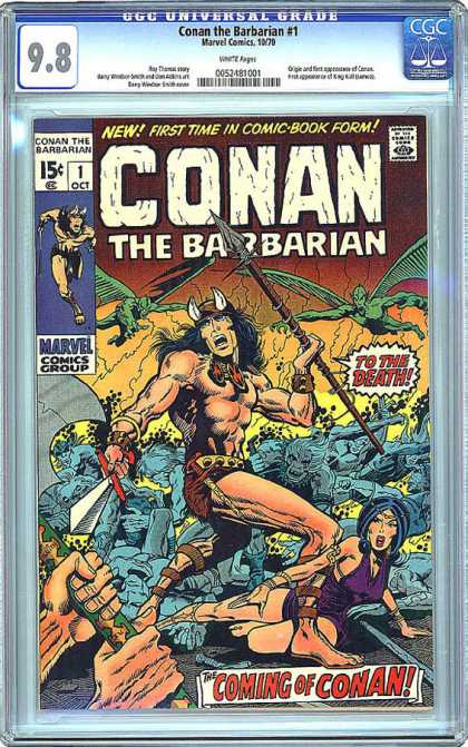 CGC Graded Comics - Conan the Barbarian #1 (CGC) - Spear - Fling Men - Fantasy - Warrior - Woman