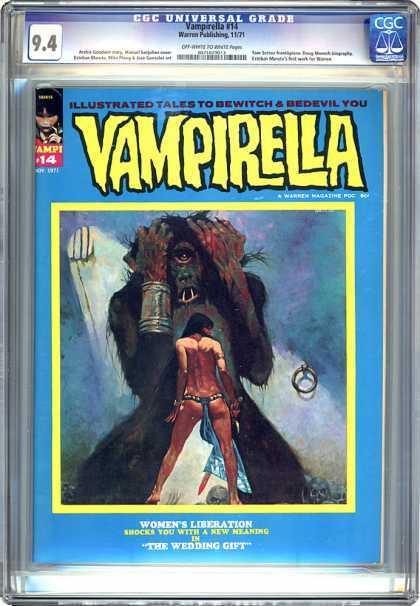 CGC Graded Comics - Vampirella #14 (CGC) - Cgc Universal Grade - Vampirella - Illustrated Tales To Bewitch And Bedevil You - Womens Liberation - The Wedding Gift