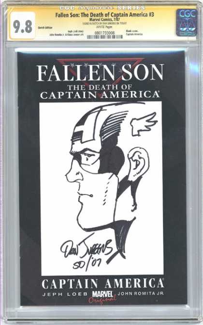 CGC Graded Comics - Fallen Son: The Death of Captain America #3 (CGC) - American Heroes - Drawing - Honor - Respect - Power