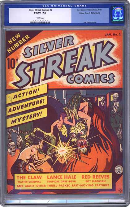 CGC Graded Comics - Silver Streak Comics #2 (CGC) - Silver Streak - New Number - Woman - Monster - Action