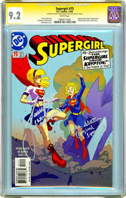 CGC Graded Comics - Supergirl #75 (CGC) - Supergirl - Blonde Hair - Krypton - Smoke - Is She Friend Or Foe