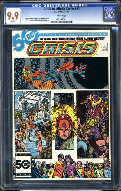 CGC Graded Comics - Crisis on Infinite Earths #11 (CGC) - Crisis - Marv Wolfman - George Perez - Jerry Ordway - Wonder Woman