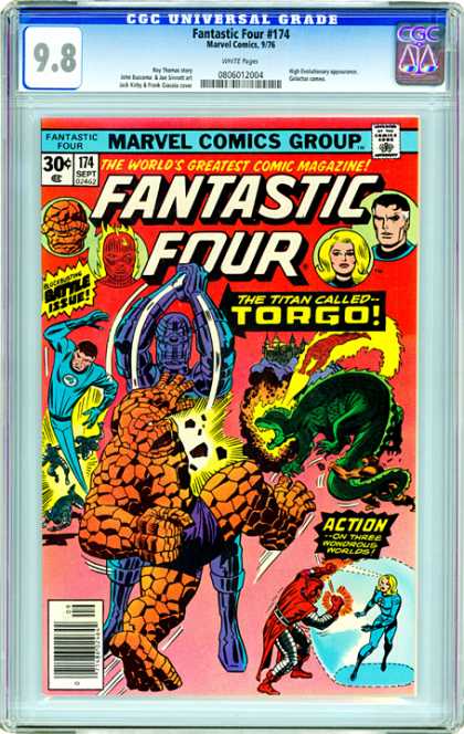 CGC Graded Comics - Fantastic Four #174 (CGC) - Marvel Comics - Torgo - 30c - Fantastic Four - Battle Issue