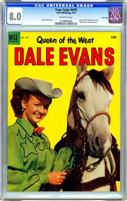 CGC Graded Comics - Four Color #479 (CGC) - Cowgirl - Horse - Hat - Mane - Green Blouse