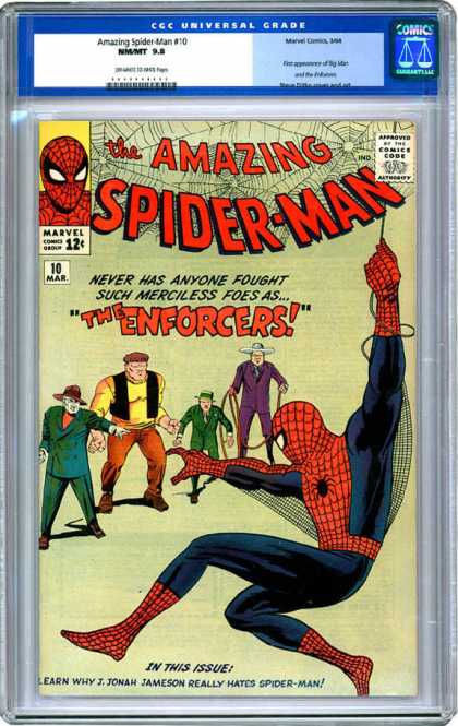 CGC Graded Comics - Amazing Spider-Man #10 (CGC) - Spiderman - Enemies - Web - Hanging - Rescue