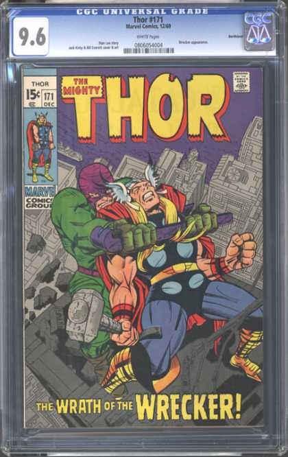 CGC Graded Comics - Thor #171 (CGC) - The Mighty Thor - 15u00a2 - Wrath Of The Wrecker - Marvel - Crow Bar