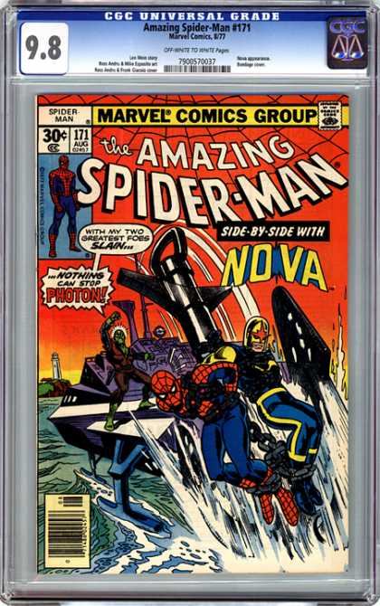 CGC Graded Comics - Amazing Spider-Man #171 (CGC) - Spider Man - Super Man - Nova - Photon - Sea