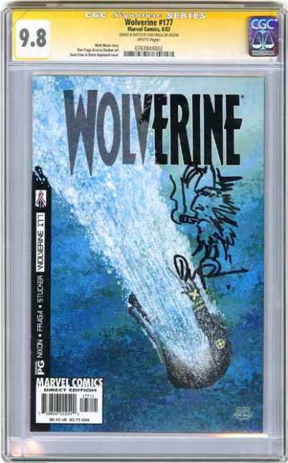 CGC Graded Comics - Wolverine #177 (CGC) - Under Water - Propelled Downward - Face Sketch - Marvel Comics - Direct Edition