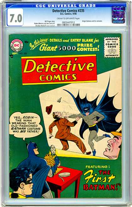 CGC Graded Comics - Detective Comics #235 (CGC) - Detective Comics - Batman - The First Batman - Punch - Robin