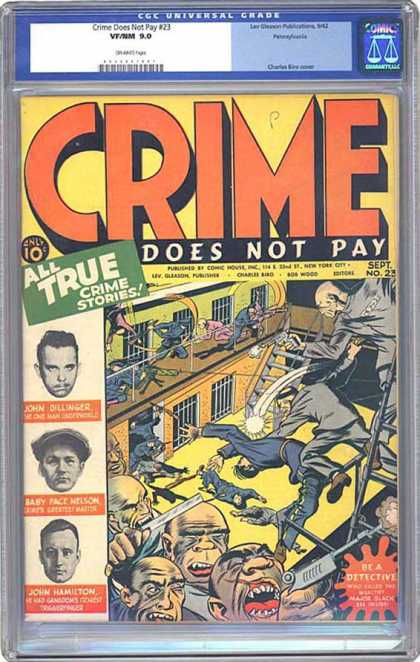 CGC Graded Comics - Crime Does Not Pay #23 (CGC) - Crime Does Not Pay - Prison - Guard - Fight - Criminals