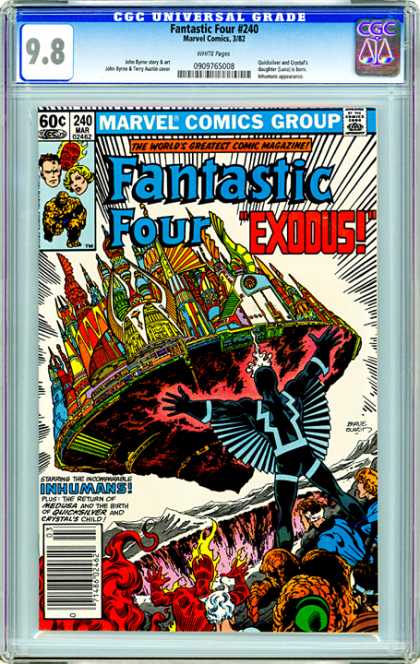 CGC Graded Comics - Fantastic Four #240 (CGC) - Marvel Comics Group - Approved By The Comics Code - Thing - Exodus - Human Torch