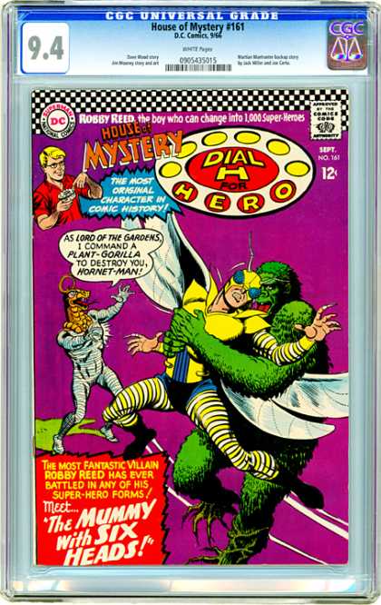 CGC Graded Comics - House of Mystery #161 (CGC) - Six Heads - Mummy - House Of Mystery - H For Hero - Plant-gorilla