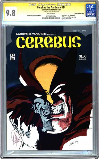 CGC Graded Comics - Cerebus the Aardvark #54 (CGC) - Cerebus - Face - Aardvark - Grin - Mask