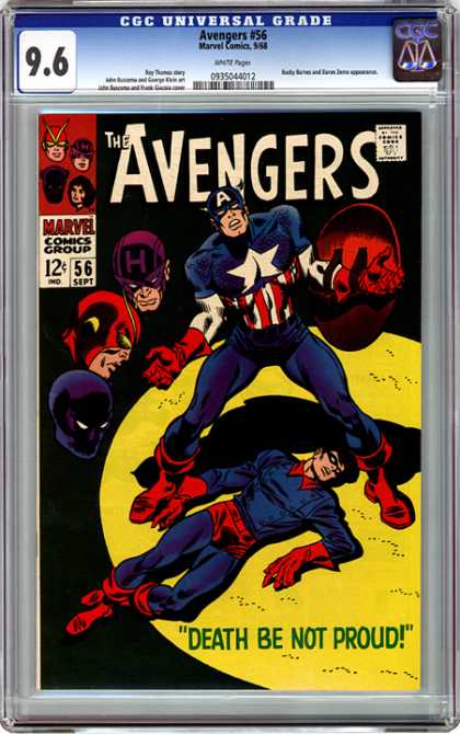 CGC Graded Comics - Avengers #56 (CGC) - Death Be Not Proud - Antman - Wasp - Captain America - Ironman