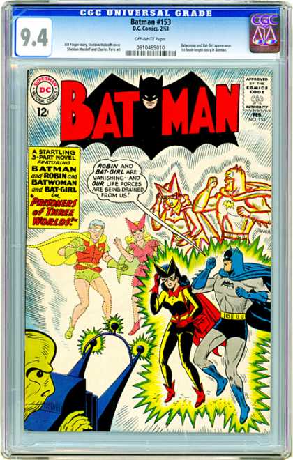 CGC Graded Comics - Batman #153 (CGC) - Batman - Robin - Batwoman - Bat-girl - Prisoners Of Three Worlds