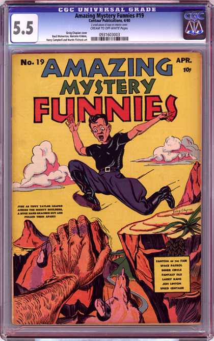 CGC Graded Comics - Amazing Mystery Funnies #19 (CGC) - Amazing Mystery - Comic - Man - Trouble - Funnies