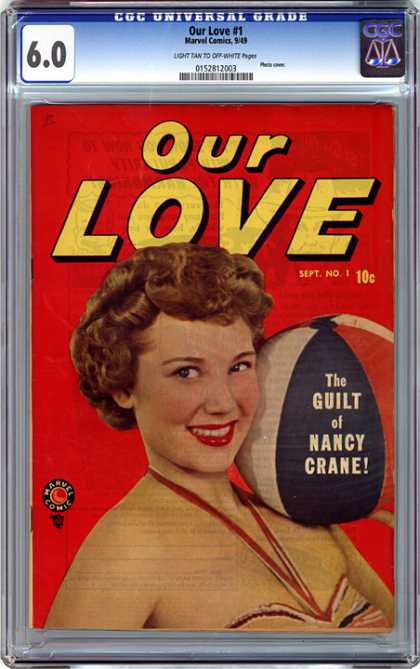 CGC Graded Comics - Our Love #1 (CGC) - Our Love - Guilt - Nancy Crane - Woman - Beachball