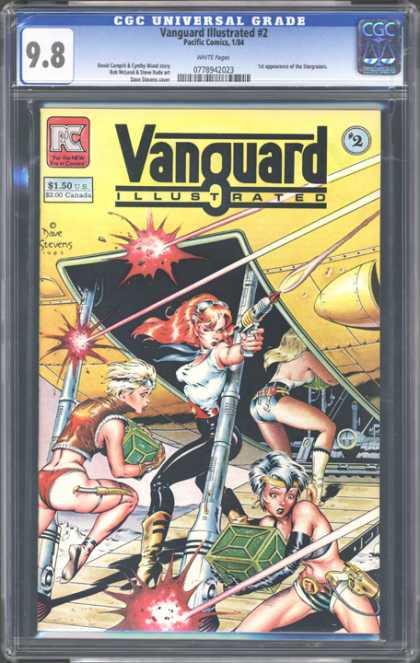 CGC Graded Comics - Vanguard Illustrated #2 (CGC) - Vanguard Illustrated - Lasers - Red Hair - Space Ship - Ramp
