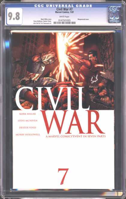 CGC Graded Comics - Civil War #7 (CGC) - Civil War - A Marvel Comicsevent In Seven Parts - Spider-man - Building - Shield