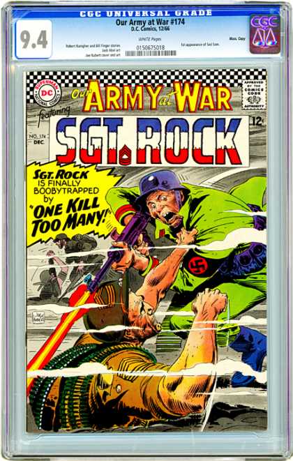 CGC Graded Comics - Our Army at War #174 (CGC) - Sgt Rock - Purple Gun - Army Man - Nazi Symbol - Our Army At War