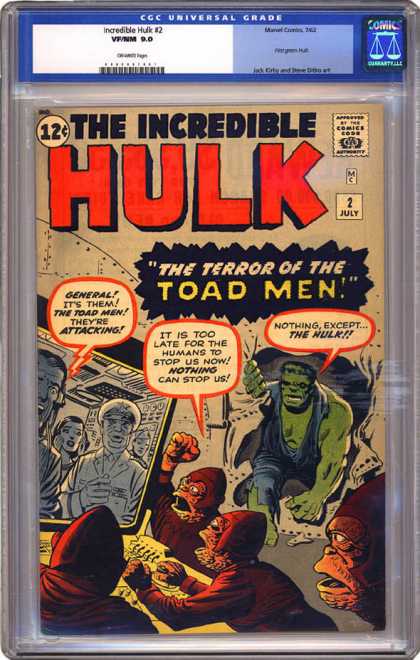 CGC Graded Comics - Incredible Hulk #2 (CGC) - Terror - Toad Men - Nothing Can Stop Us - July 2 - 12 Cents