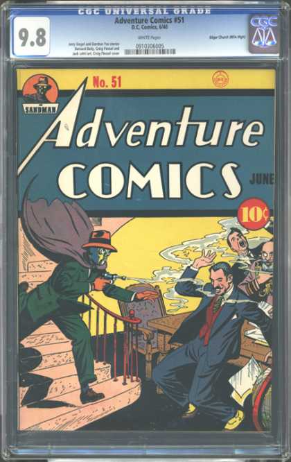 CGC Graded Comics - Adventure Comics #51 (CGC) - Adventure Comics - Dc Comics - Sandman - 98 - No51