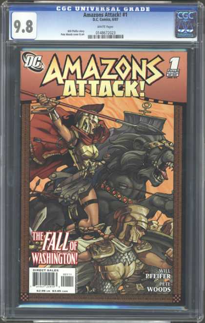 CGC Graded Comics - Amazons Attack! #1 (CGC) - Amazons Attack - Dc - Lion - Spear - Helmet