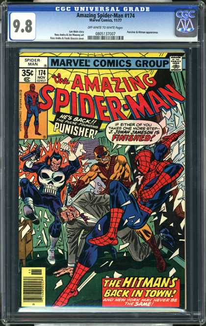 CGC Graded Comics - Amazing Spider-Man #174 (CGC) - Punisher - Hitman - Broken Window - No 174 - Office