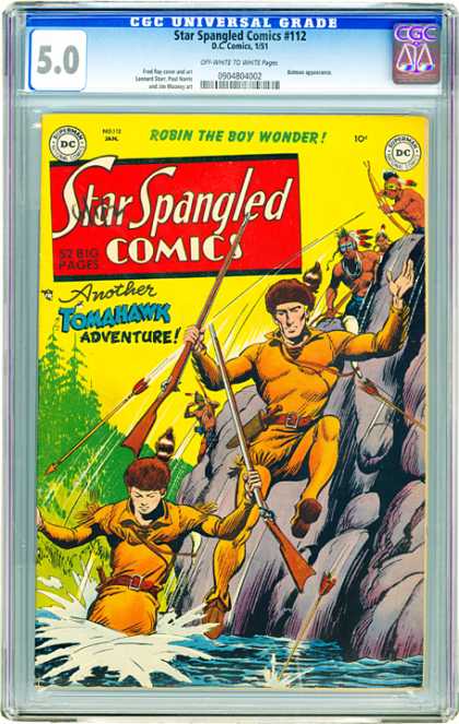 CGC Graded Comics - Star Spangled Comics #112 (CGC) - Star Spangled Comics - Tomahawk - Indians - Arrows - River