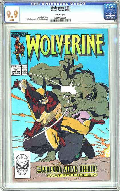 CGC Graded Comics - Wolverine #14 (CGC) - Gehenna Stone Affair - Part Four Of Six - Battle - Wolverine - Fierce