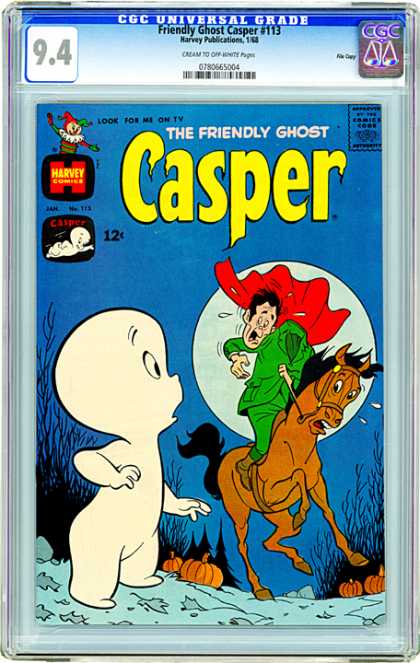 CGC Graded Comics - Friendly Ghost Casper #113 (CGC) - 113 - Headless Horseman - Pumpkin - Moon - Forest
