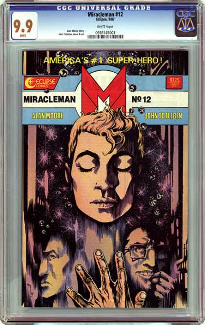 CGC Graded Comics - Miracleman #12 (CGC) - Art Deco - Faces - Space - Stars - Hand