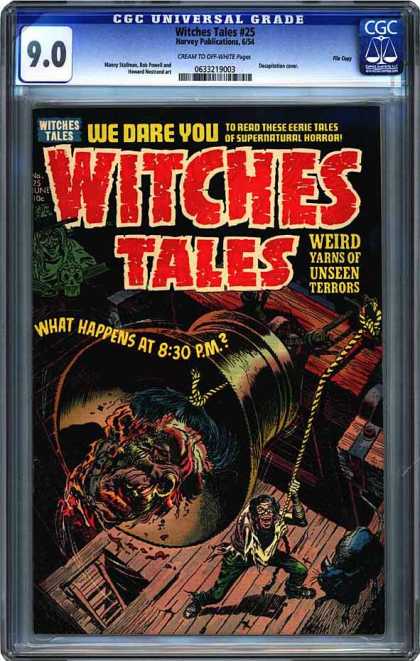 CGC Graded Comics - Witches Tales #25 (CGC) - Bell Ringing - Severed Head - Terrors - 830 Pm - Happens