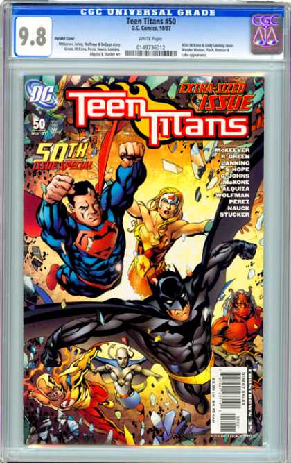 CGC Graded Comics - Teen Titans #50 (CGC) - Superman - Batman - United - Flash - Wonder Woman
