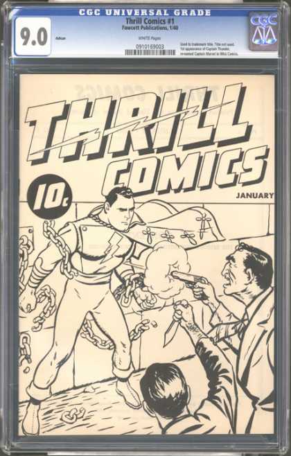 CGC Graded Comics - Thrill Comics #1 (CGC) - Thrill Comics - January - Superman - Guns - Chains