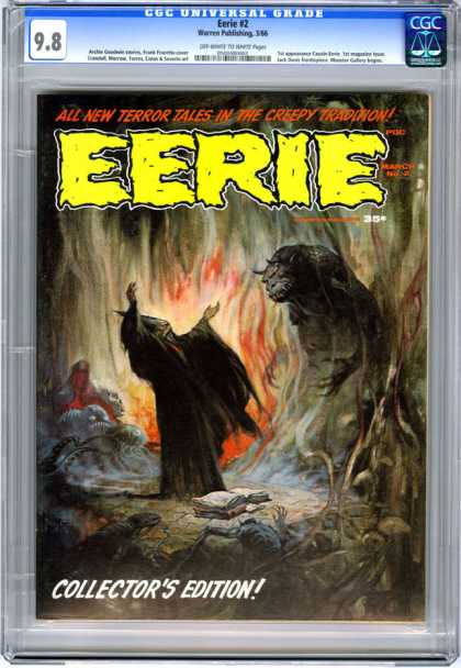 CGC Graded Comics - Eerie #2 (CGC) - Collectors Edition - Fire - Demons - Spellbook - Wizard
