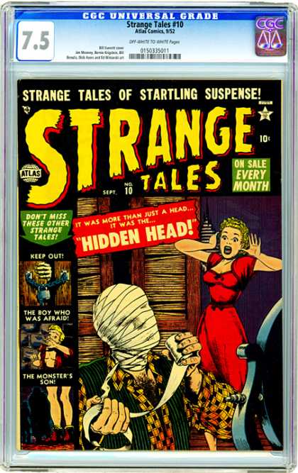CGC Graded Comics - Strange Tales #10 (CGC) - Atlas - Atlas Comics - Strange Tales - Hidden Head - Mummy