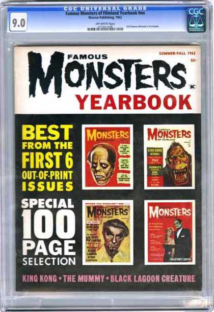 CGC Graded Comics - Famous Monsters of Filmland Yearbook #nn (CGC) - Famous Monsters Yearbook - King Kong - The Mummy - Black Lagoon Creature - 100 Page Selection