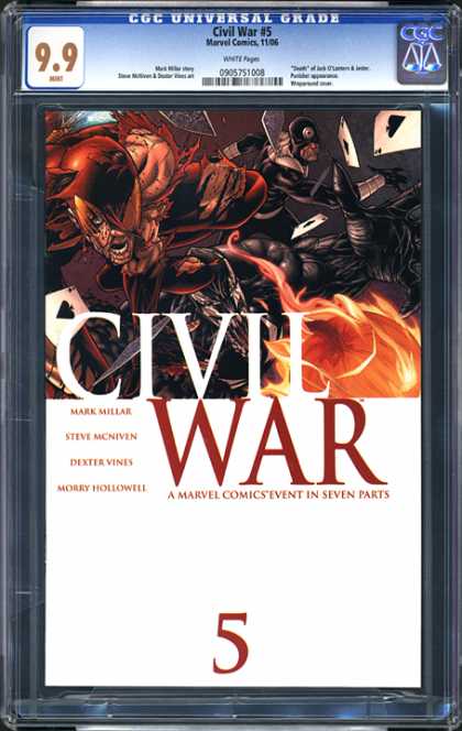 CGC Graded Comics - Civil War #5 (CGC) - Civil War - Battle - Blood - Mark Millar - Steve Mcnivin