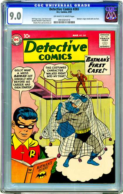 CGC Graded Comics - Detective Comics #265 (CGC) - Robin - Net - Batmans First Case - Batmans Diary - Trap