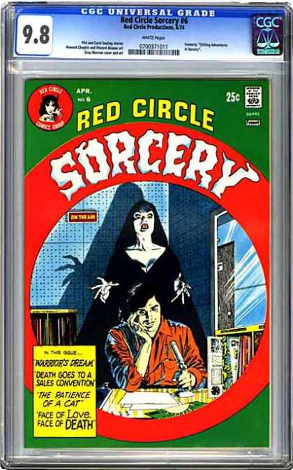 CGC Graded Comics - Red Circle Sorcery #6 (CGC) - What Lurks In The Dark - Death - On The Air - Classic - Scary