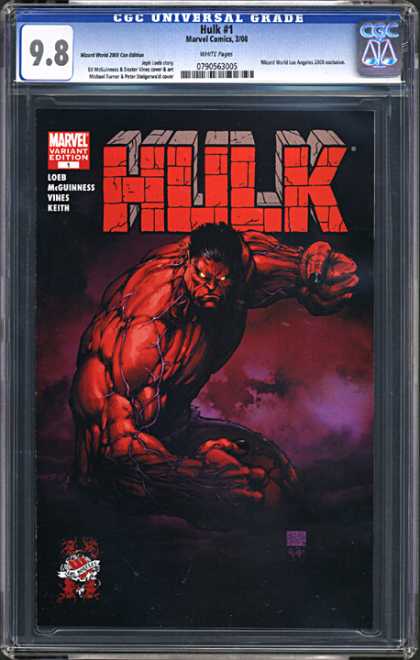 CGC Graded Comics - Hulk #1 (CGC) - Hulk - Red - Veins - Dirt - Red Sky