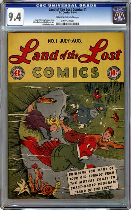 CGC Graded Comics - Land of the Lost Comics #1 (CGC) - Will They Find Their Way Home - They Need Your Help - Look Who Is Lost - An Under Sea Adventure - Somewhere Beyond The Sea
