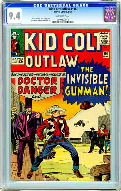 CGC Graded Comics - Kid Colt Outlaw #116 (CGC) - Kid Colt Outlaw - The Invisible - Doctor Danger - Gun - Cow Boy