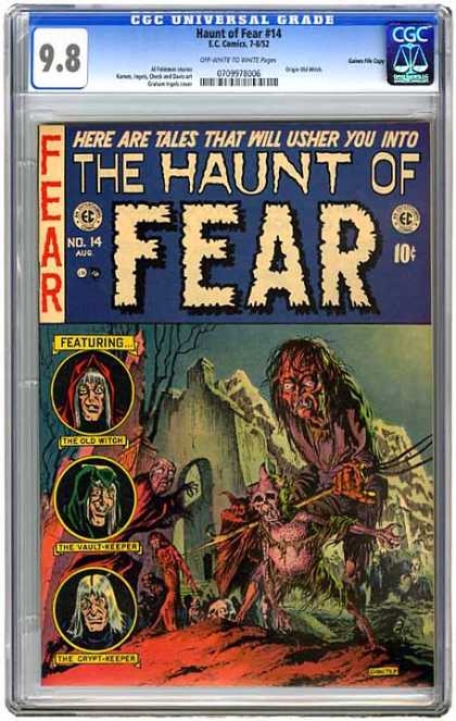 CGC Graded Comics - Haunt of Fear #14 (CGC) - Witch - Vault Keeper - Zombie - Dead - Crypt Keeper