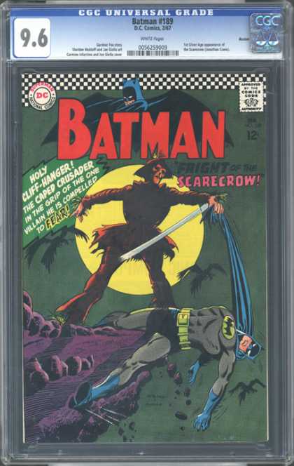 CGC Graded Comics - Batman #189 (CGC) - Batman - Dc - Flight Of The Scarecrow - Bats - Cliff-hanger