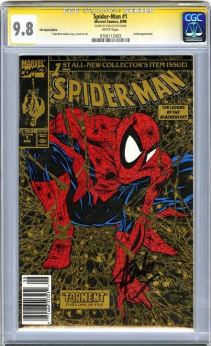 CGC Graded Comics - Spider-Man #1 (CGC) - The Legend - One Spider Man - Torment - Spider Man Is Searching Something - Hand