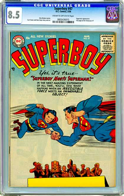 CGC Graded Comics - Superboy #47 (CGC) - Superboy - Superhero - Superman - Dc - March
