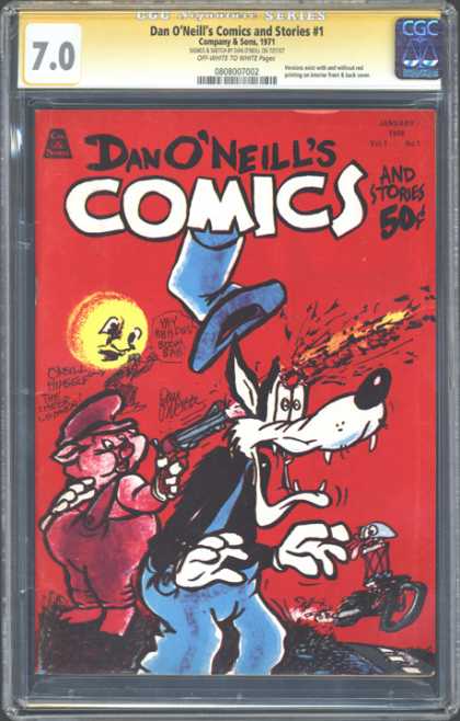 CGC Graded Comics - Dan O'Neill's Comics and Stories #1 (CGC) - Dan Oneill - Stories - Wolf - Pig - Gun