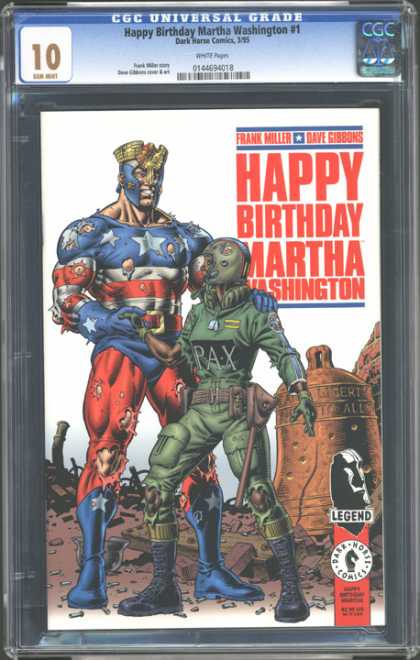 CGC Graded Comics - Happy Birthday Martha Washington #1 (CGC) - Cgc Hologram - Gem Mint - Ten - Liberty Bell - Star